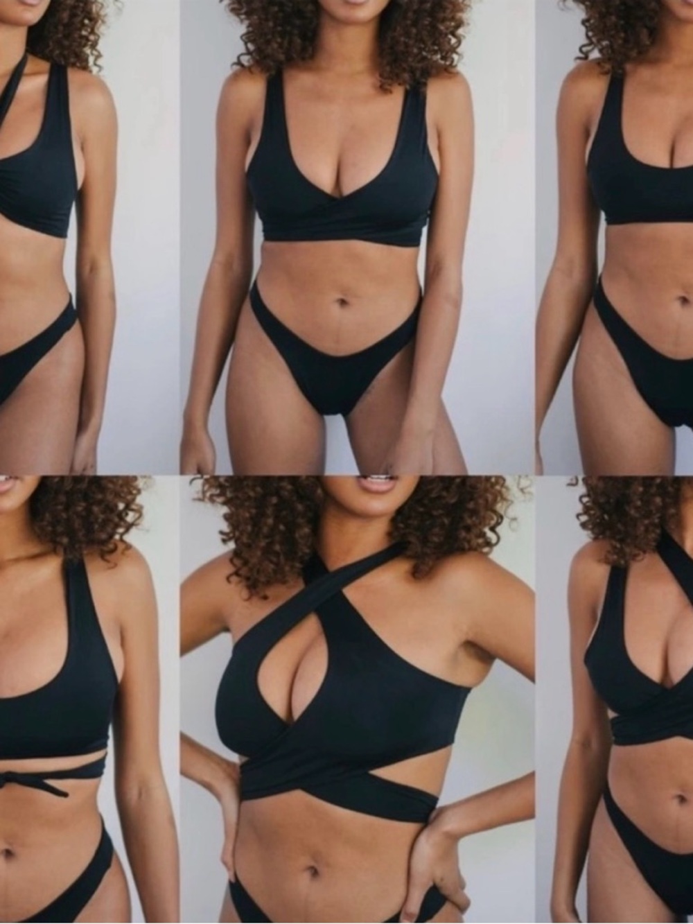 437 Kenzie Black Bikini Top